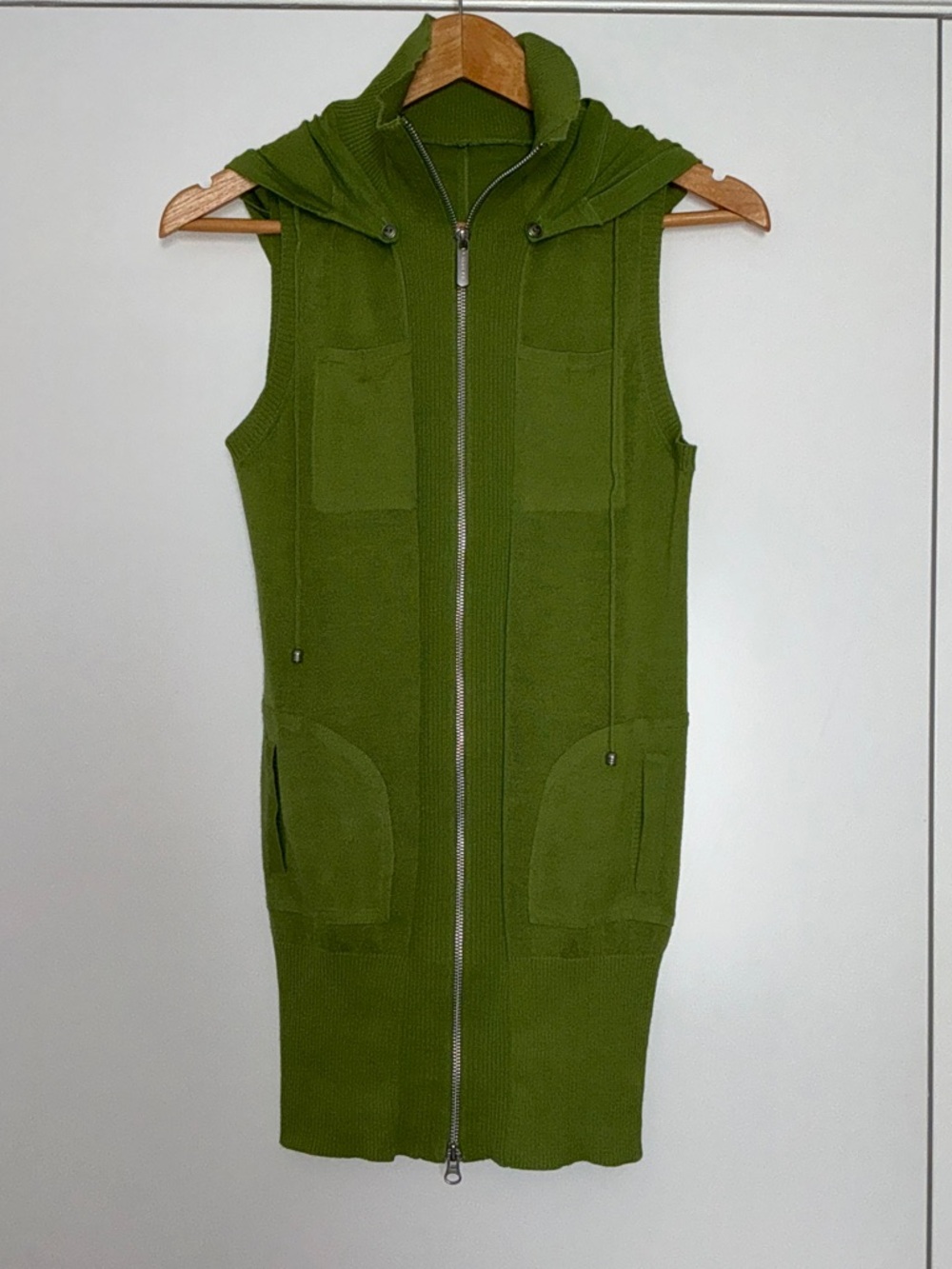 Sleeveless Hooded Knit Vest